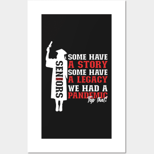 Pandemic Graduation | White And Red Text Funny Graduation Posters and Art